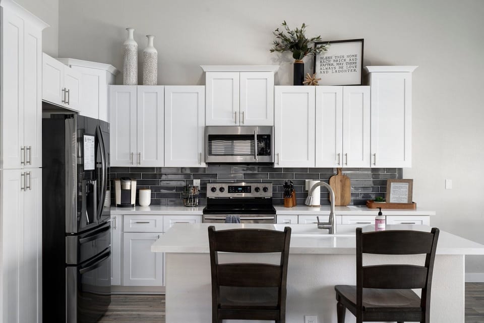 Fully stocked kitchen 