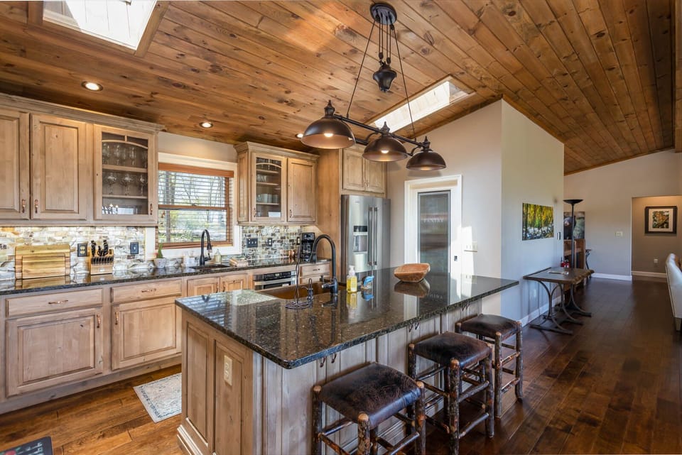 Kitchen Adjacent to the Living Room on the Top Floor