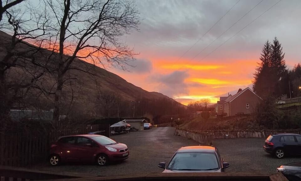 Sunset from the courtyard