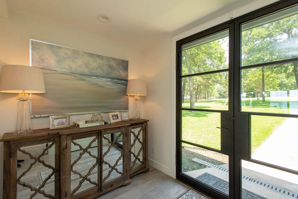 The entryway makes quite an impression.