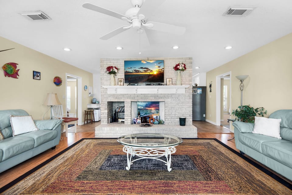 Enjoy a movie on the flat screen