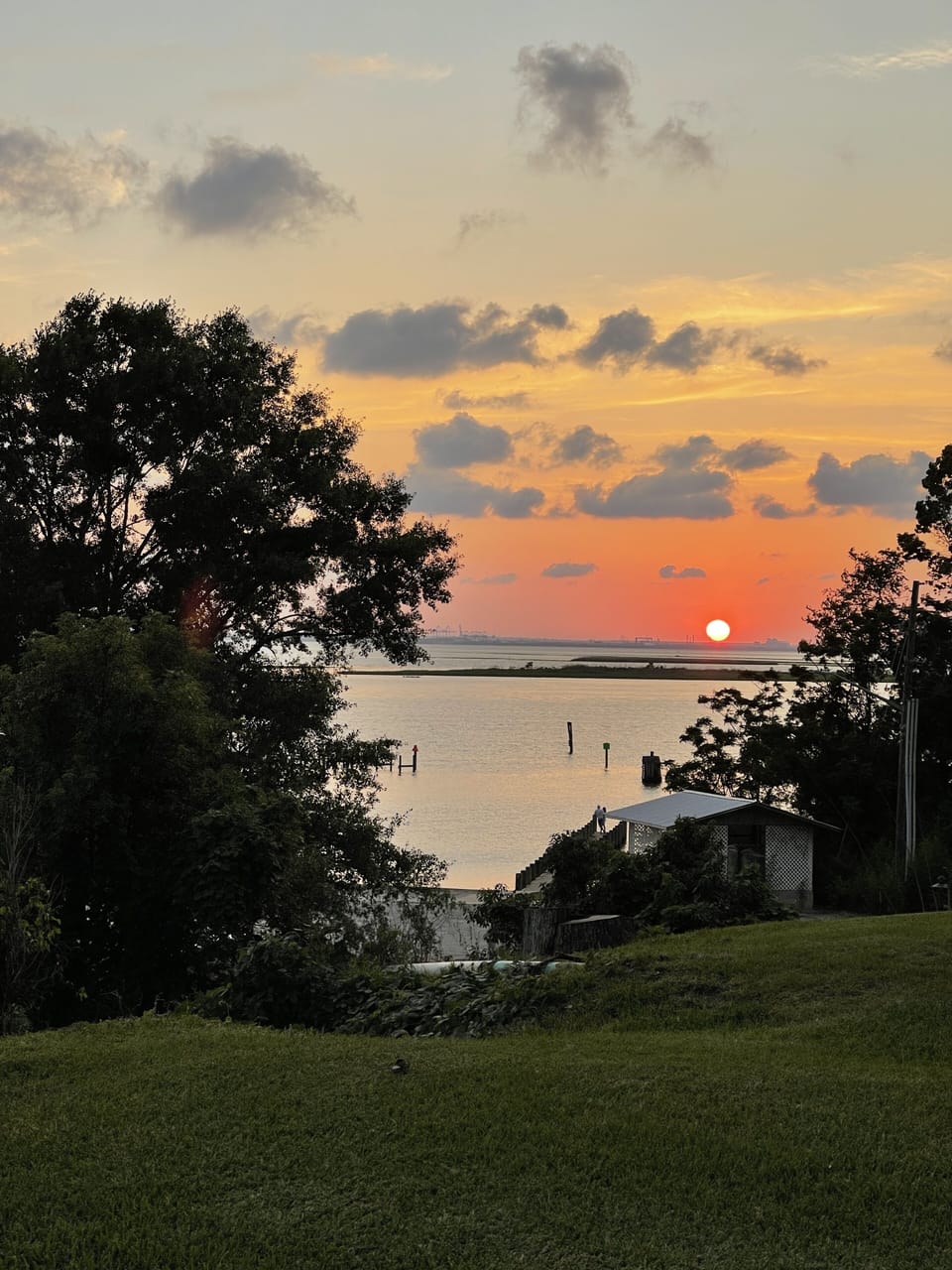 Sun setting on the Bay.
