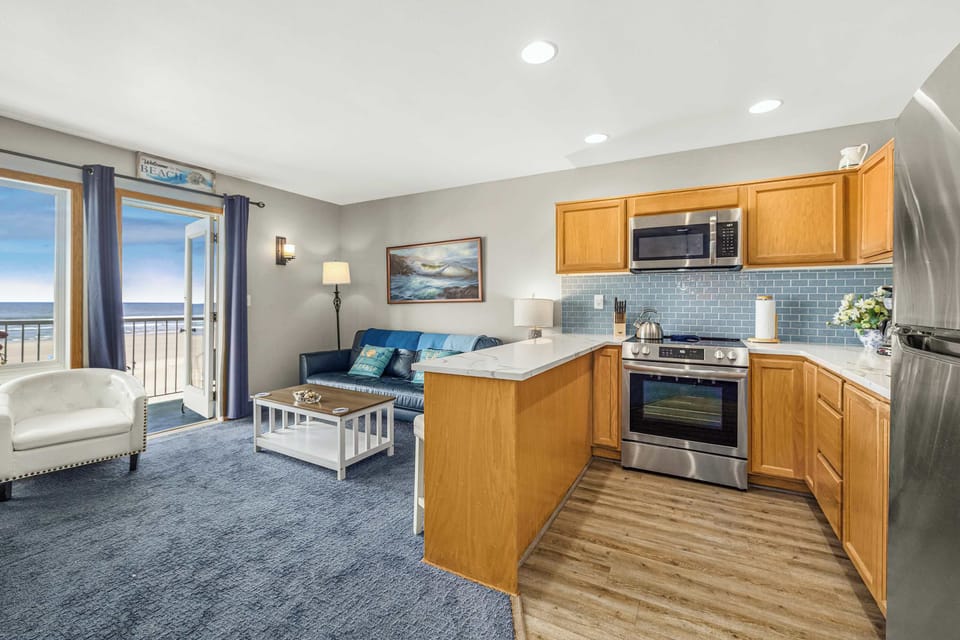 Enjoy a full kitchen