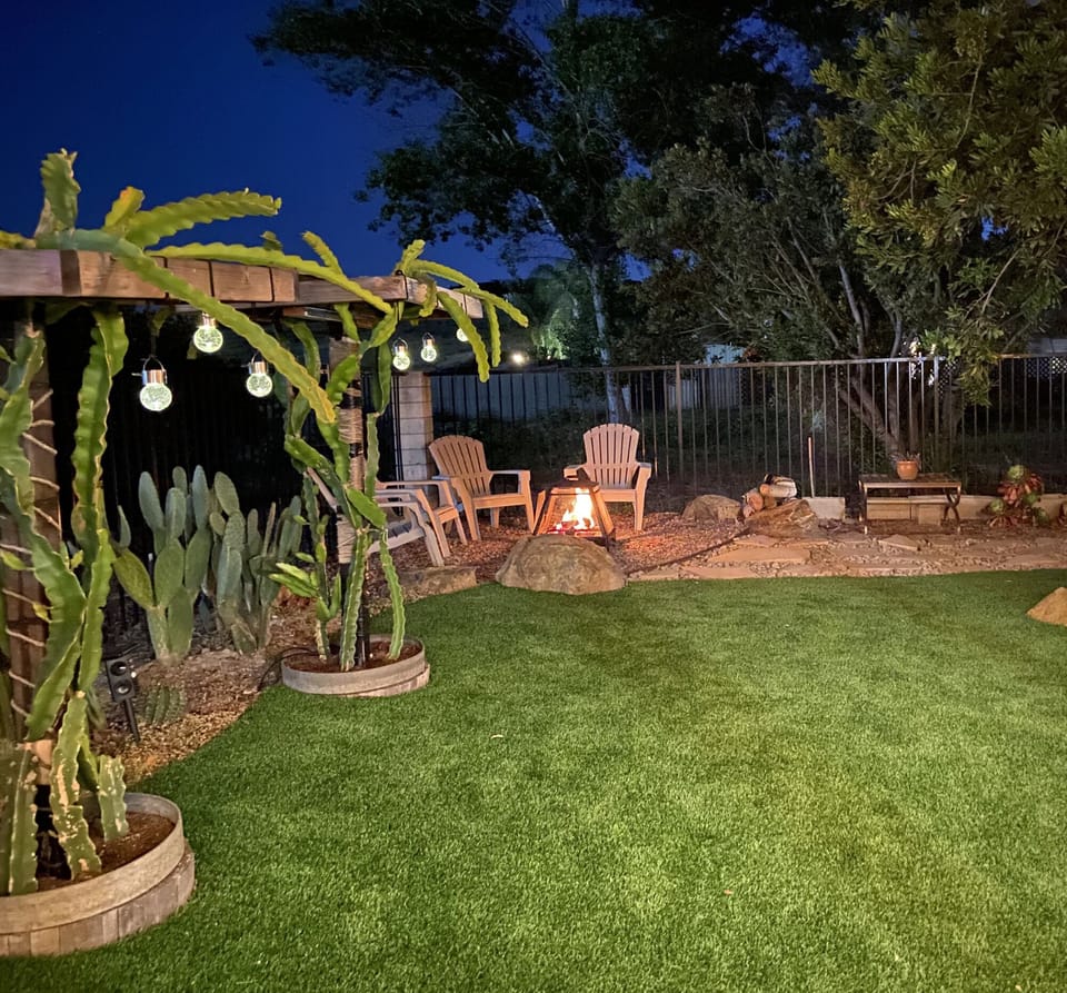 Enjoy the backyard retreat.