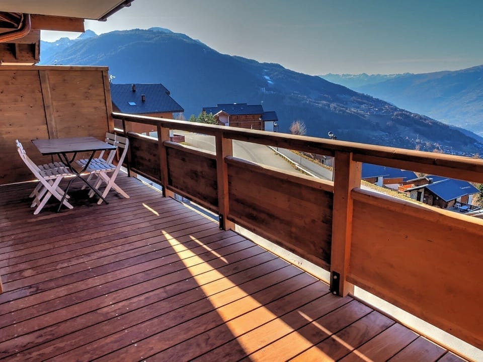 Large West facing terrace with front row seats to spectacular sunsets