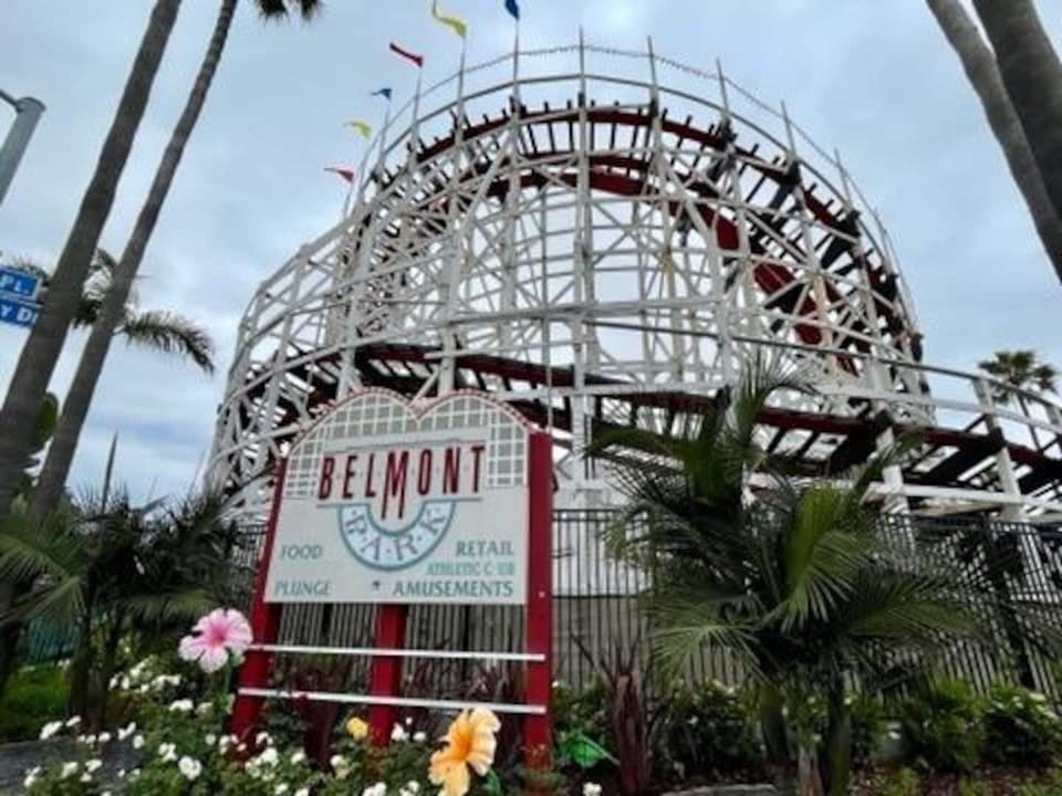 Belmont Park is right across the street, home of the Giant Dipper Roller Coaster 