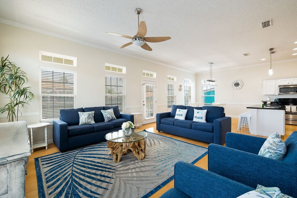 Open concept living room and dining room located on the 2nd floor.