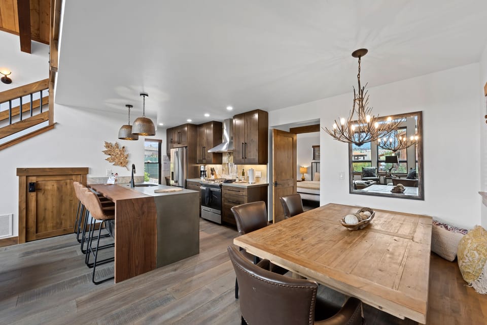 Kitchen and dining area