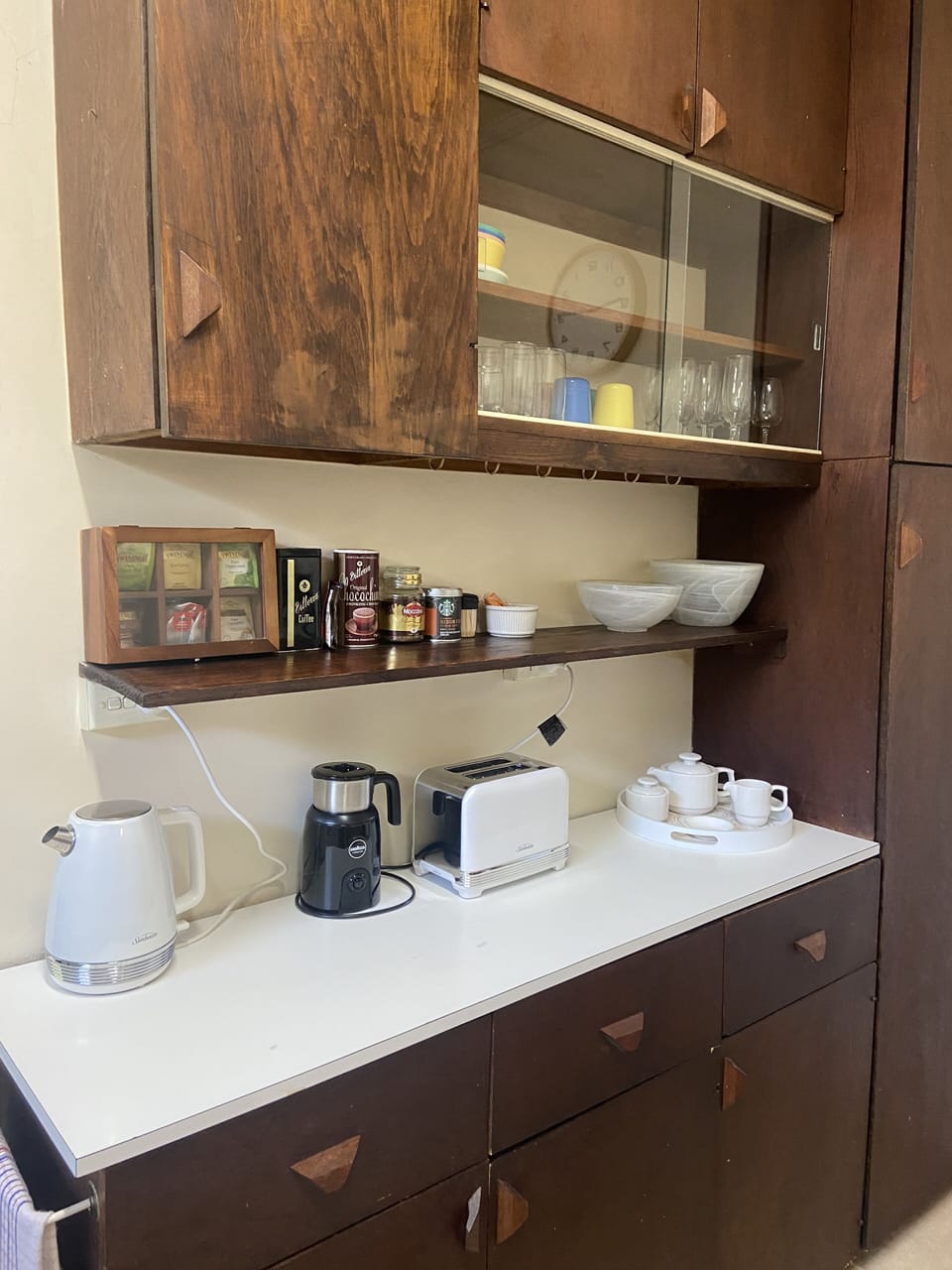 Kitchen- a small supply of tea & coffee included.