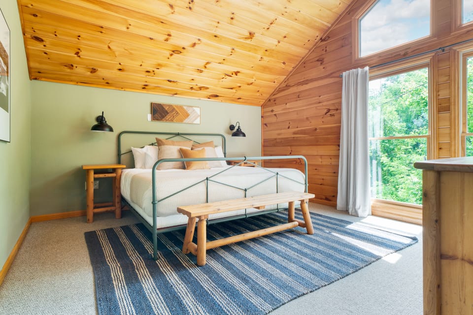 Bedroom 1 features a king bed and ensuite bathroom.