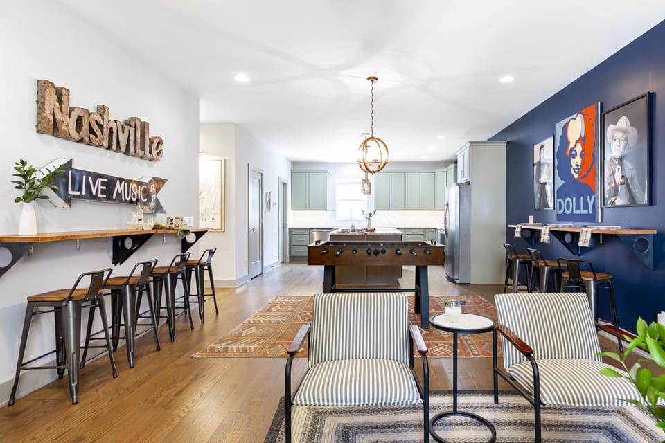 Music inspired interior.