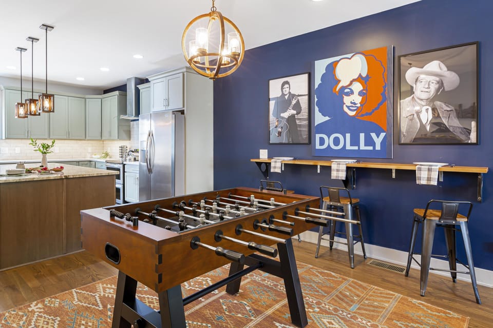 Enjoy a beverage and a game.