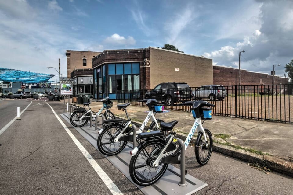You`ll find plenty of bikes and scooters scattered around Midtown available to rent.