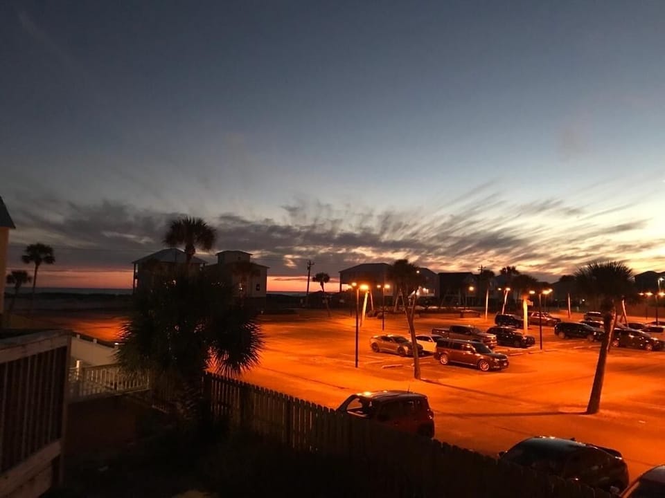 Catch sunset from the back patio!