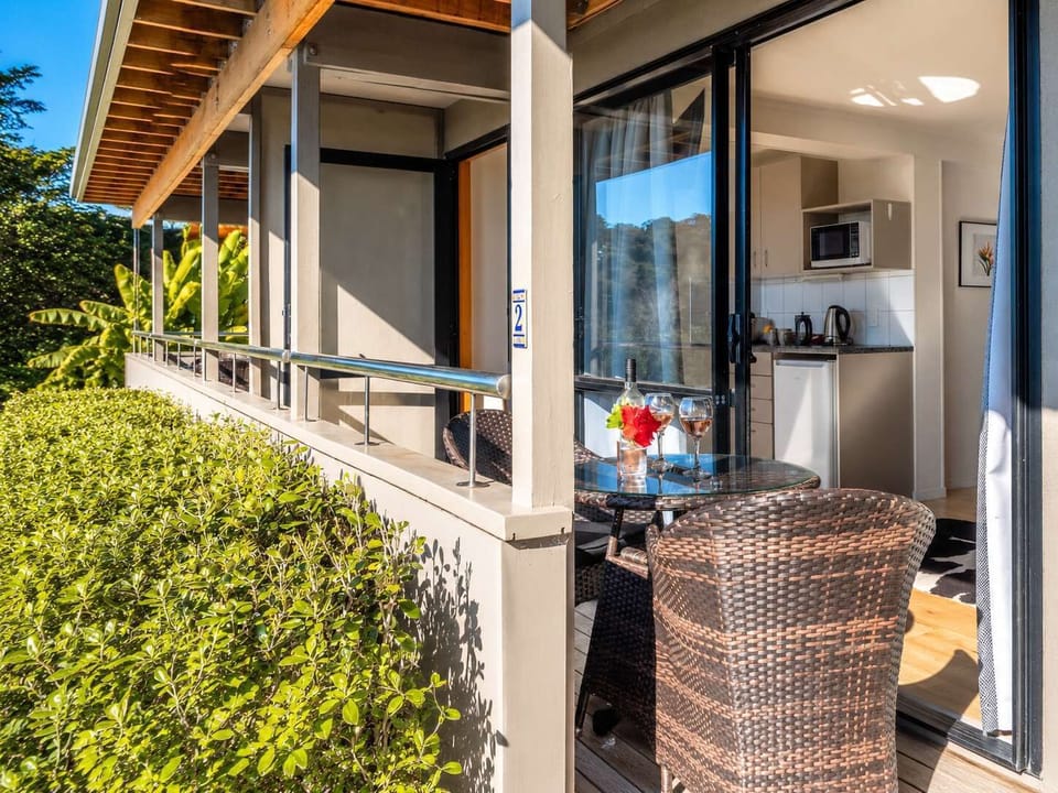 Balcony and entry to Aqua Sands Studio