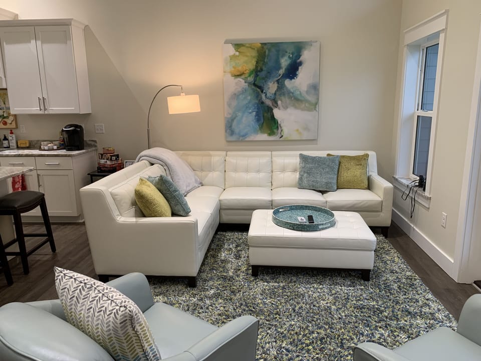 Kitchen and Living Room with balcony overlooking the intercoastal waterway