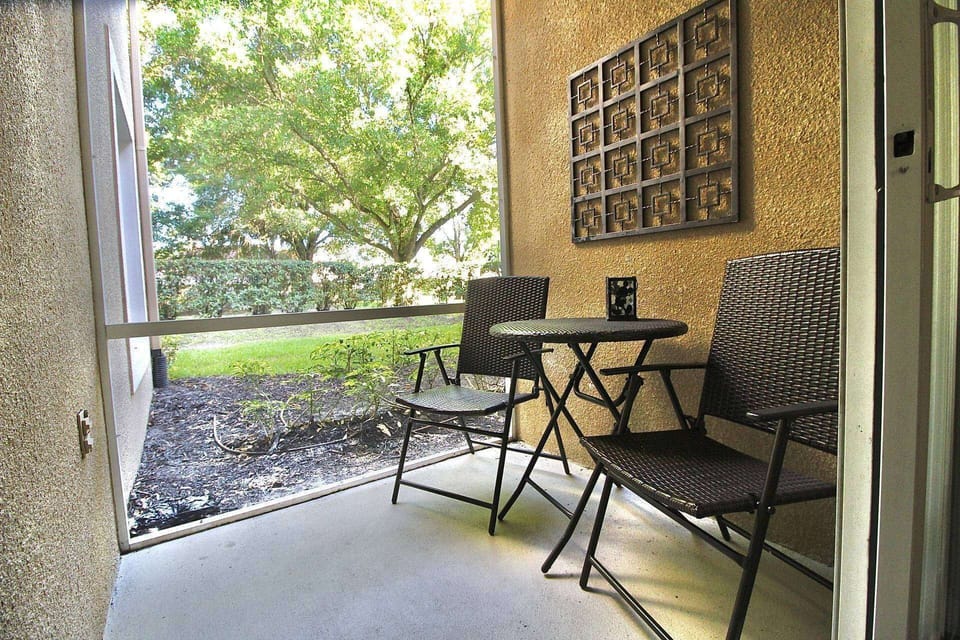 A beautiful outdoor spot for morning coffee or evening cocktails.