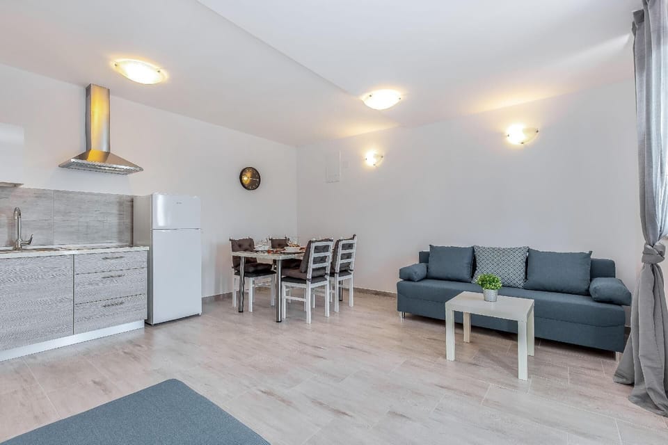 Dining area. living room and kitchen