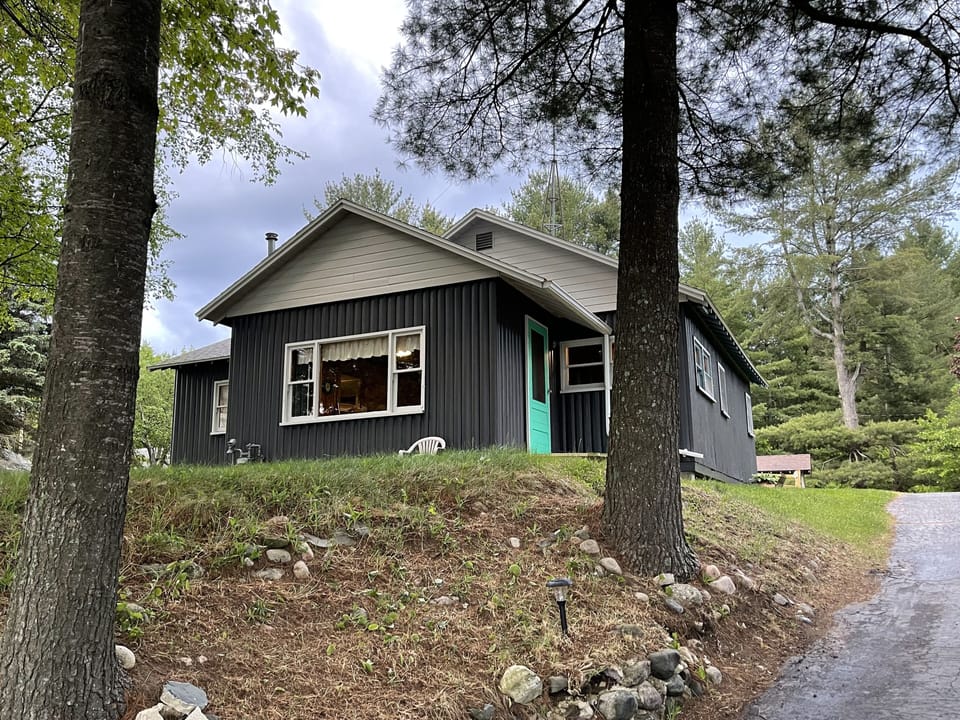 View from the blacktop driveway