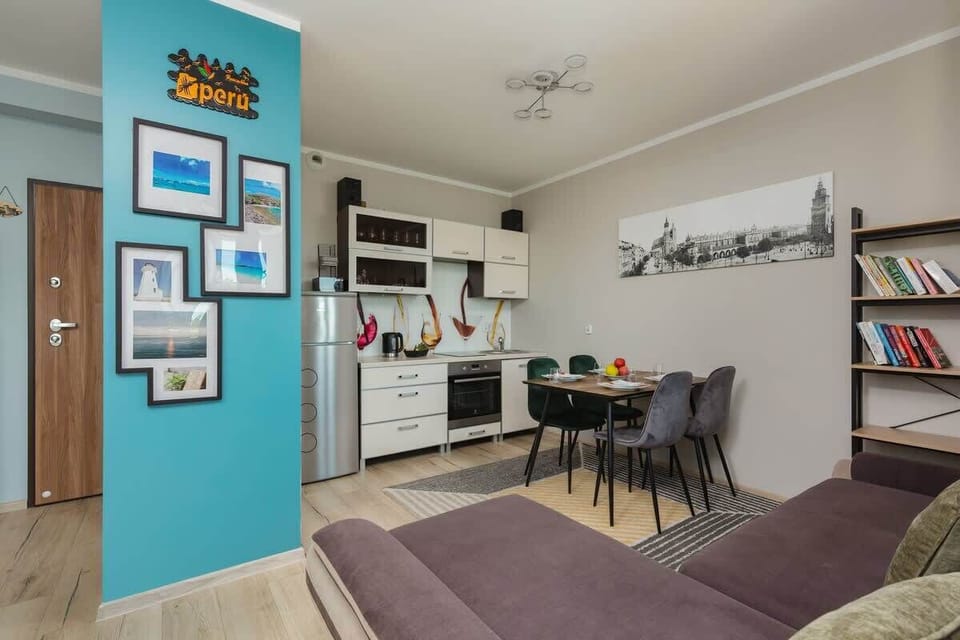 The fully equipped kitchenette includes everything you need for a home-cooked meal.