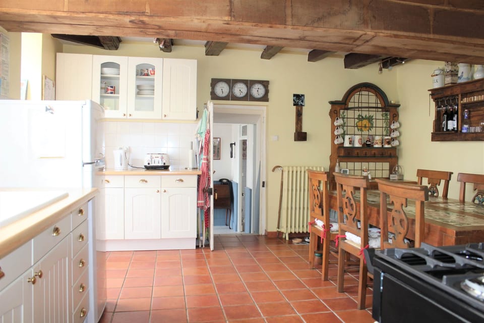 The large well-equipped kitchen