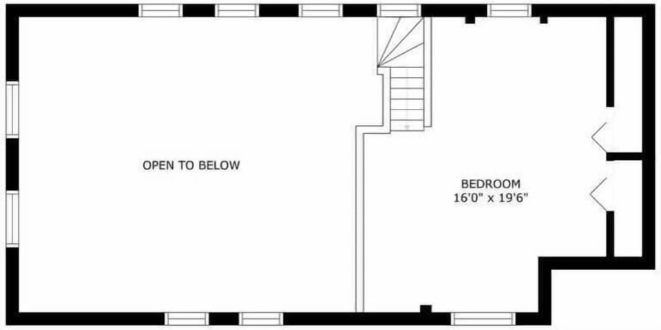 The Songbird's upstairs floorplan.