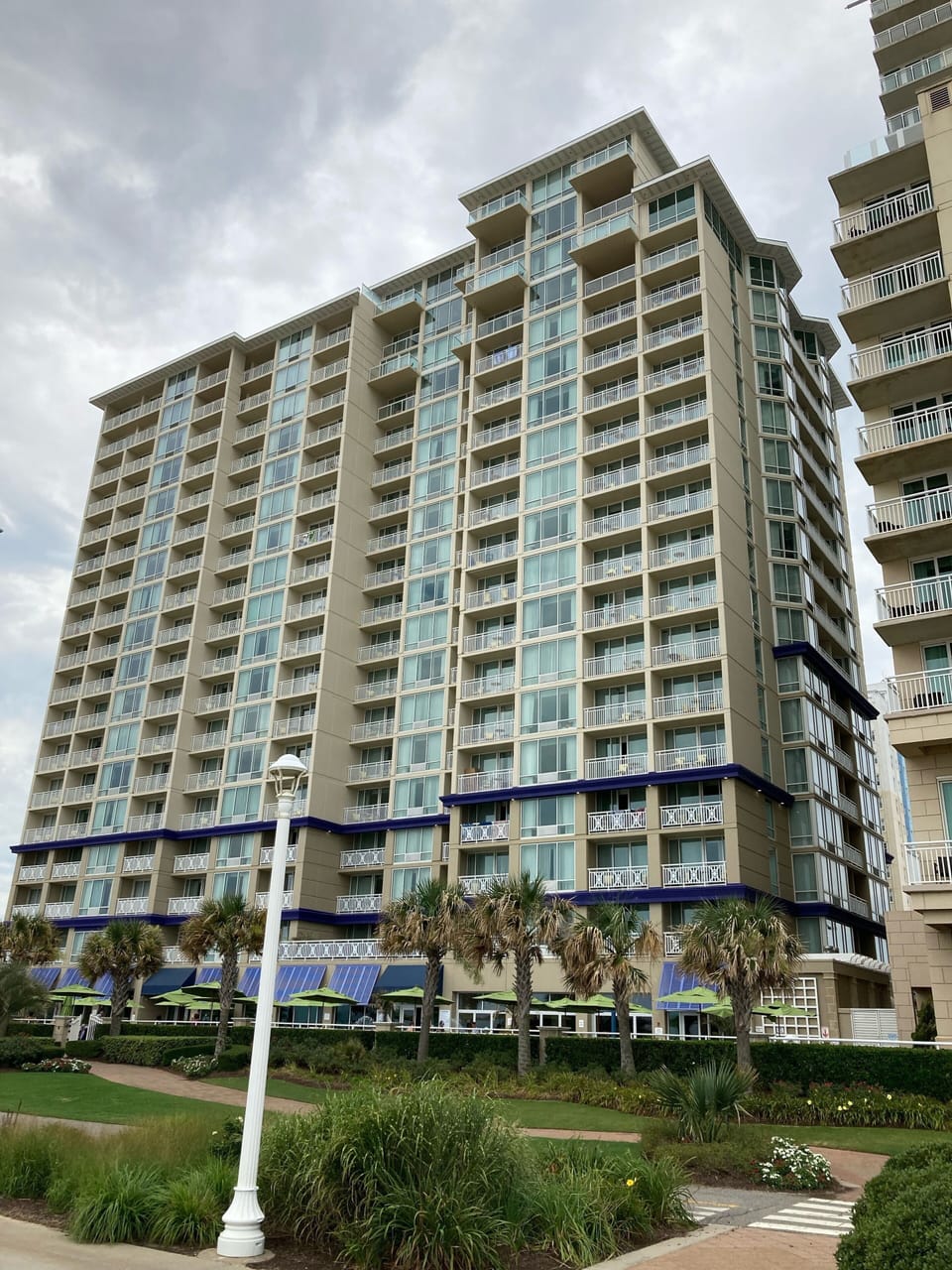 view from boardwalk, top 2 floors are penhouses