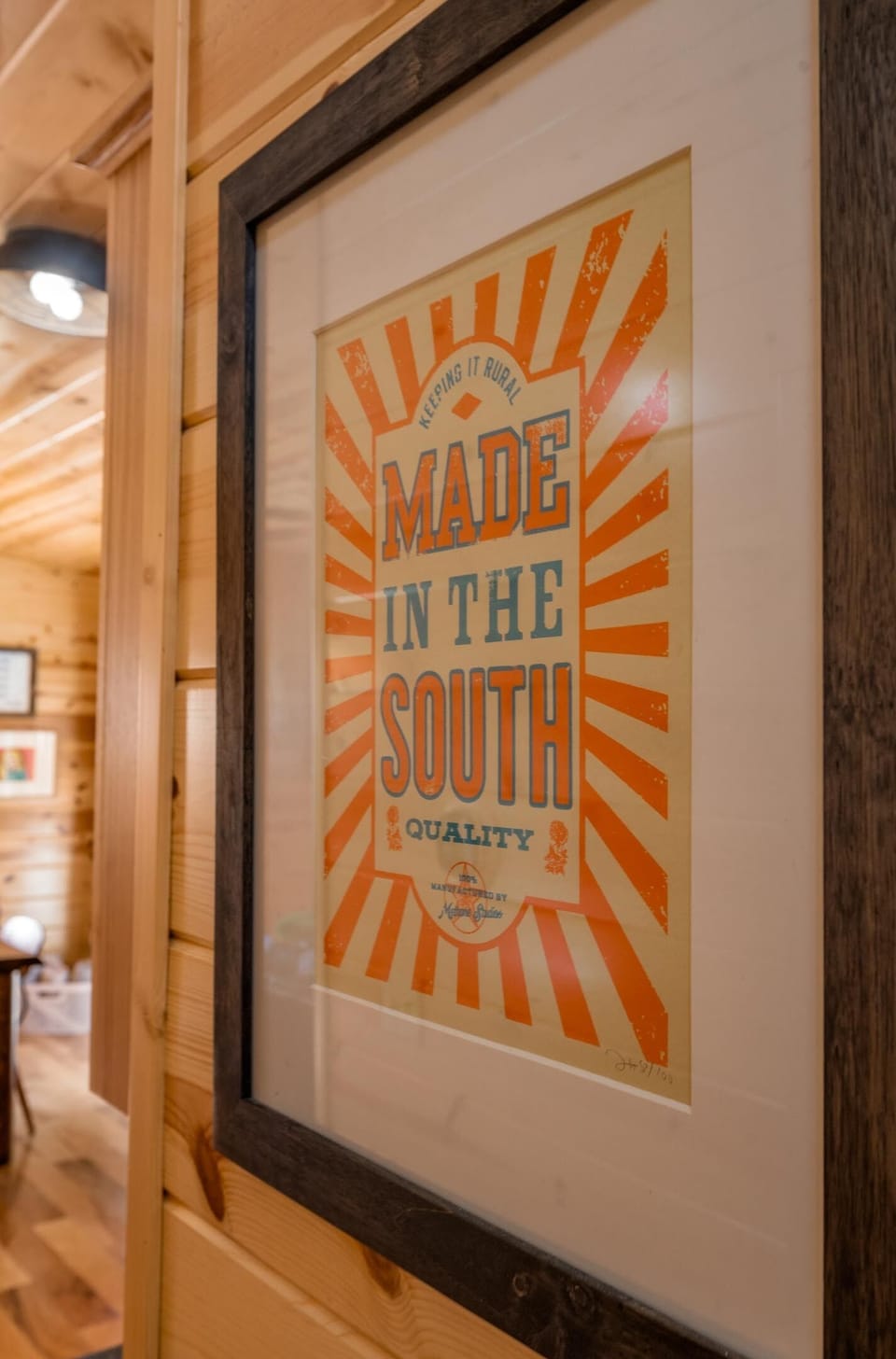 We love hanging original artwork on the walls. 