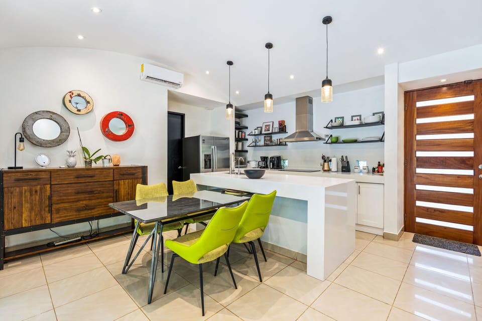 Take in the beach home vibes in the beautiful interior of Casa Oasis.
