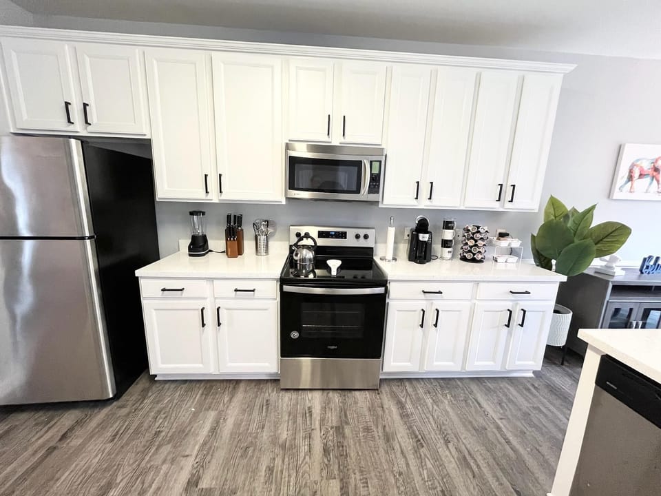 Spacious and Fully Stocked Kitchen 