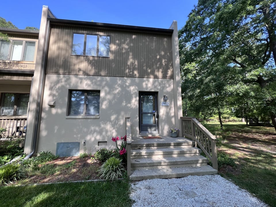 Entrance of our beautiful end unit - with front and side yard!