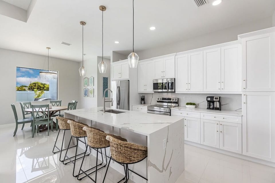 Bright, modern open kitchen