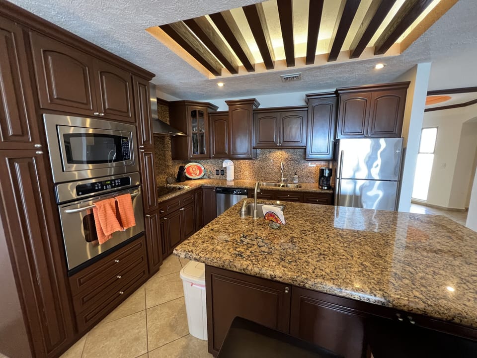 Full kitchen with island