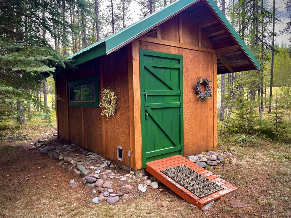 garden shed on grounds