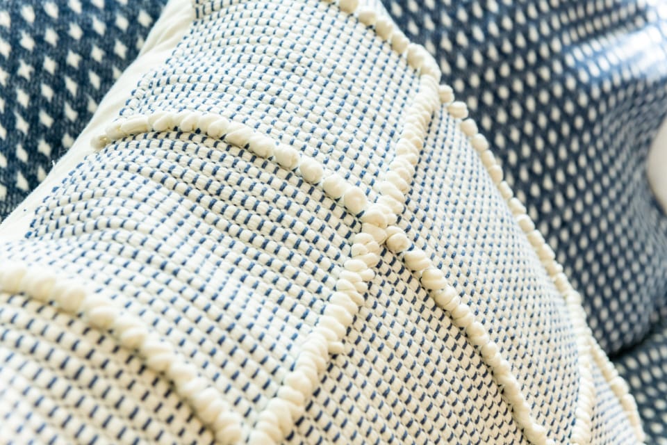 Lovely textiles throughout the house