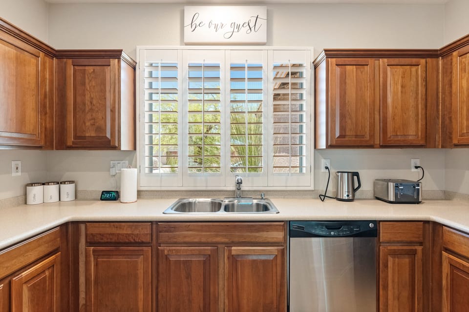 Kitchen sink view