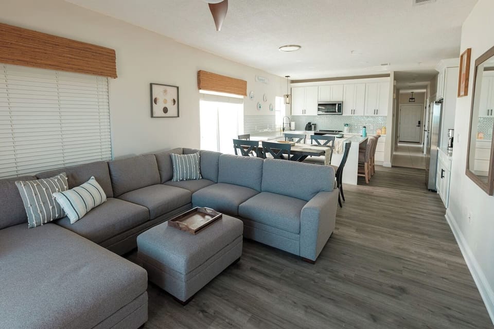 Open concept kitchen, dining, and living! 