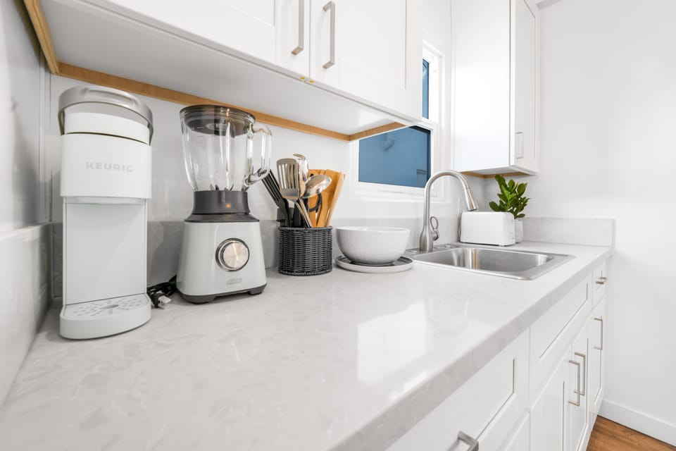 Enjoy the convenience of a fully-stocked kitchen during your stay.
