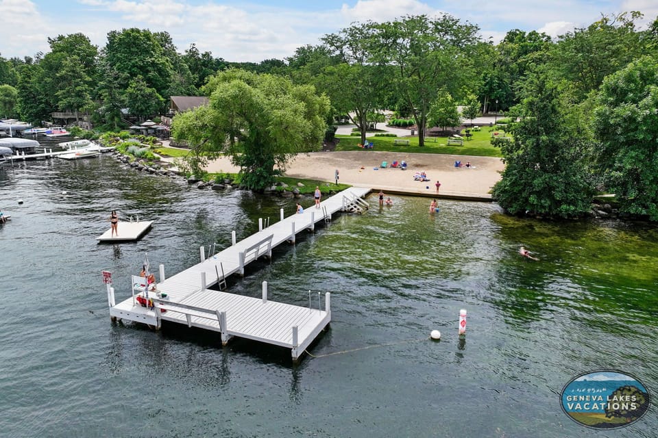 Abbey Springs lake front, beach