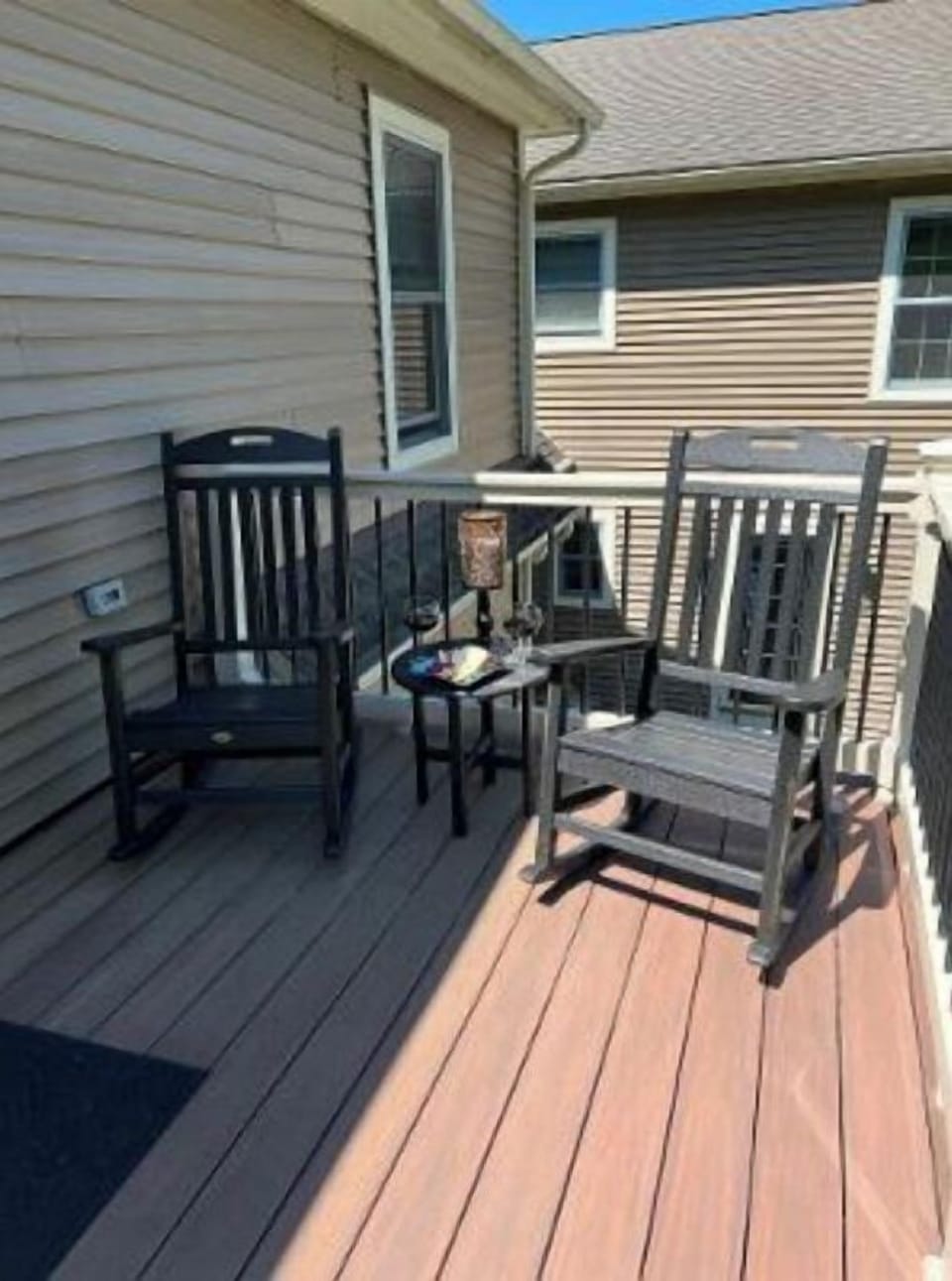 The romantic deck to share a cup of coffee or glass of wine.
