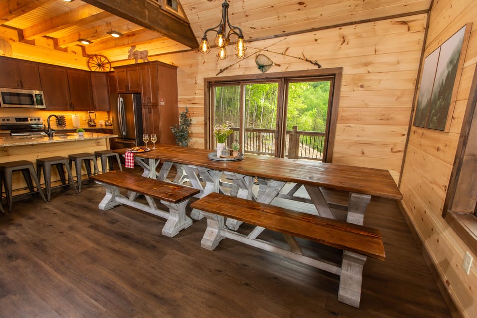 Open Floorplan concept with part of the kitchen and Dining Area