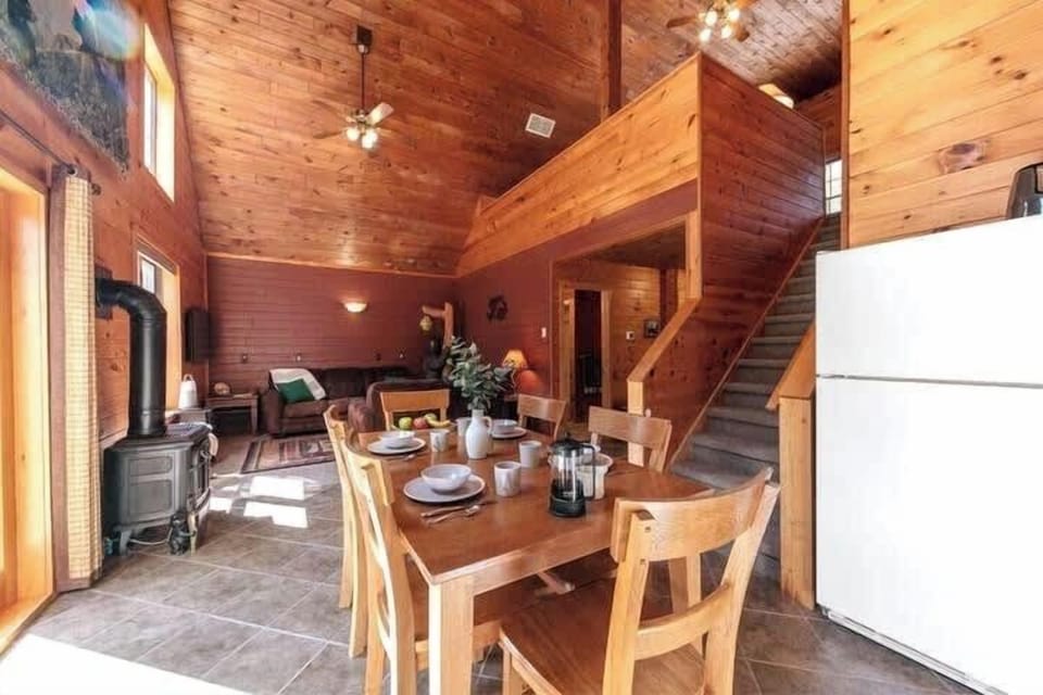 Vaulted ceilings and several large windows in the main living space bring in incredible light throughout the day.