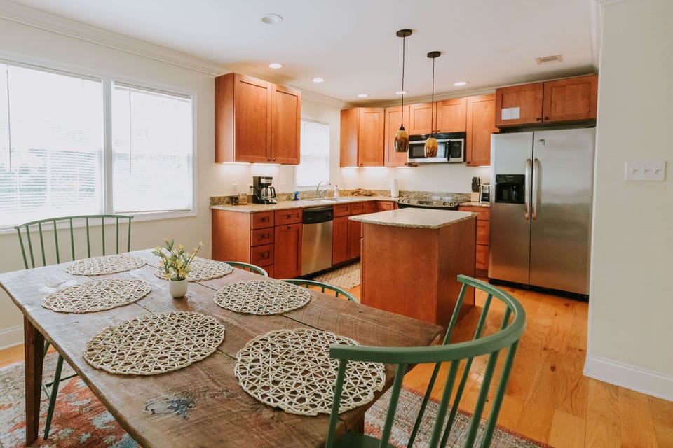 Dining area and open kitchen