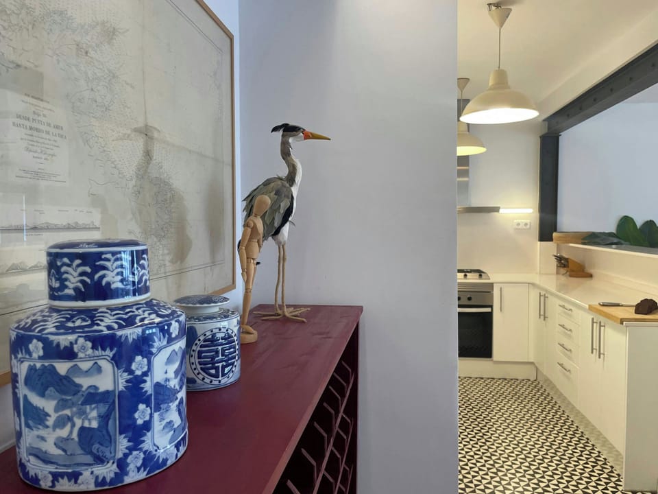 Open and well equipped kitchen