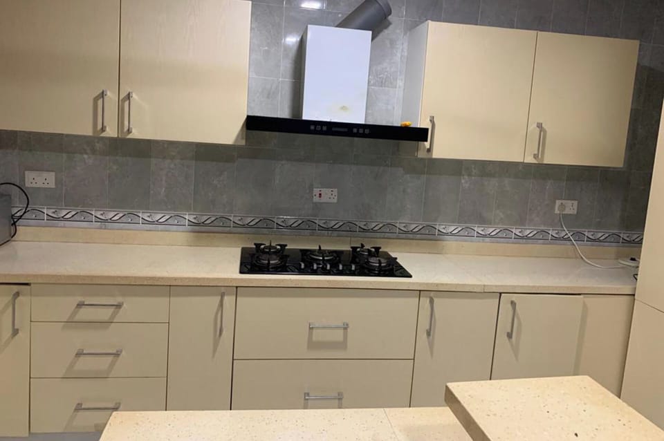 Nice big kichern for all your  cooking plate and cutlery  are provided