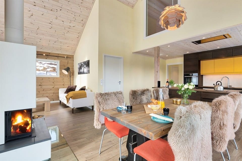 Living room with the fireplace
