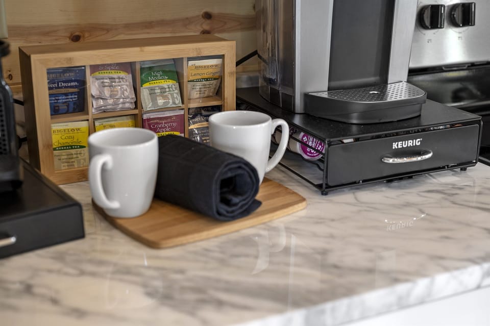 Coffee bar stocked and ready. Mornings here just hit better.