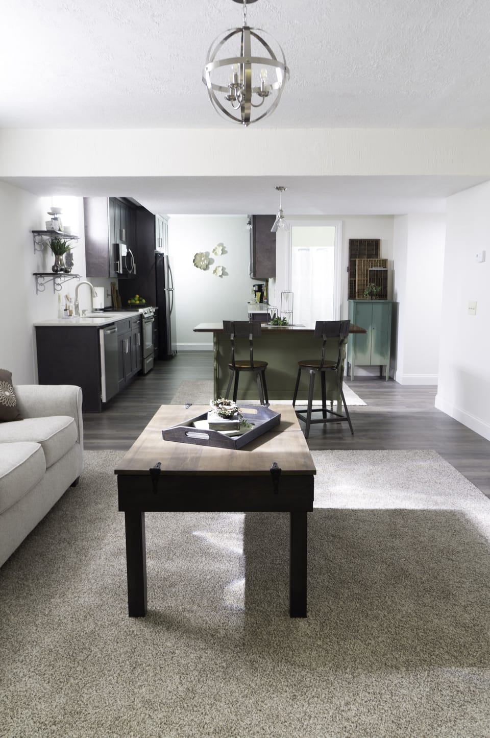 Open concept living area.