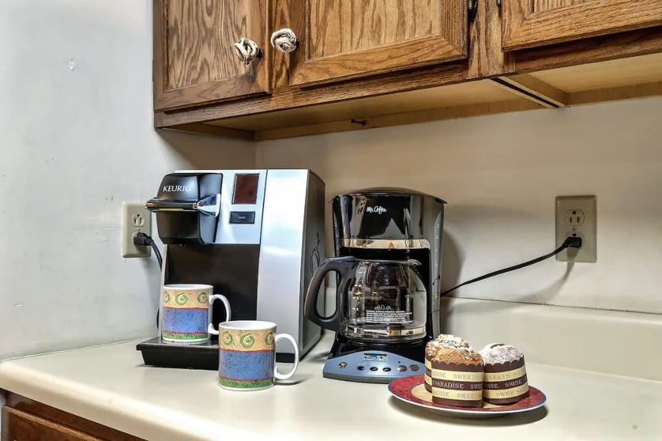Coffee bar in kitchen