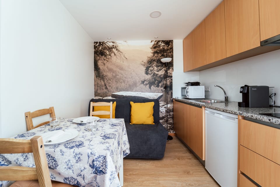 Sala com sofá-cama
